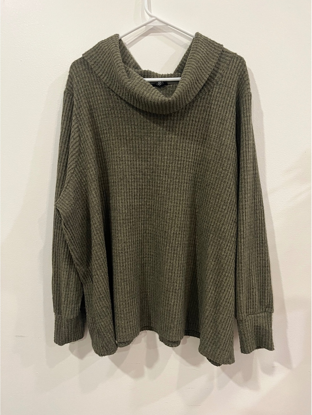 Torrid olive cowl neck knit sweater